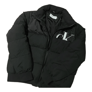 Black Calvin Klein puffer jacket