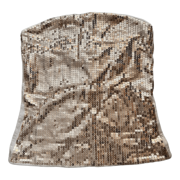 Gold sequin tube top h&m