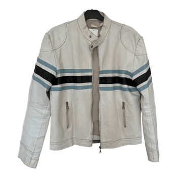 Vintage læder/biker jakke