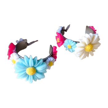 Värikkäät kukkarengaskorvakorut jewelry