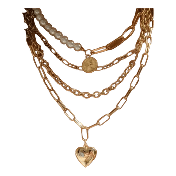 Collier multi-rangs doré