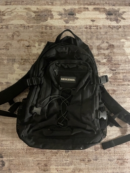 Black casual backpack bag