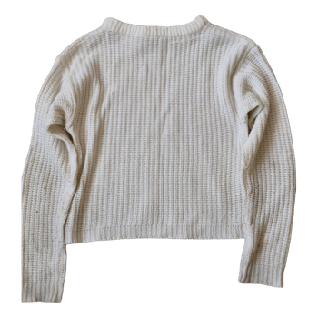 White knitted sweater