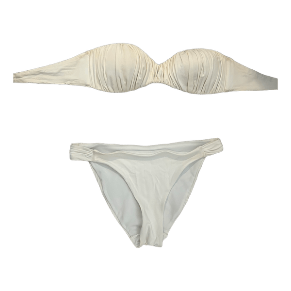 Vit bandeau bikiniset