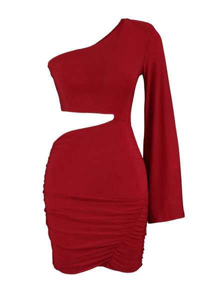 Red party dress