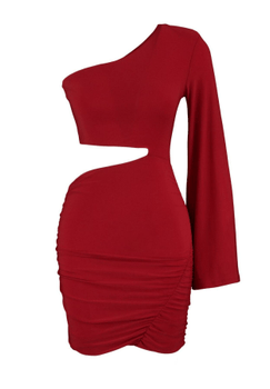 Red party dress