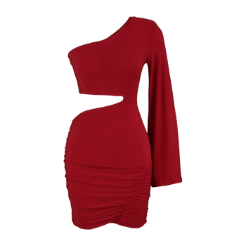 Red party dress