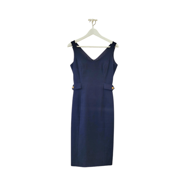 Andiata Navy sleeveless midi dress