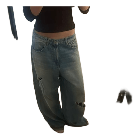 Lyseblå baggy jeans