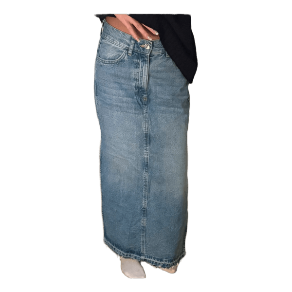 Blå denim nederdel