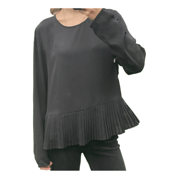 Sort Only langærmet bluse