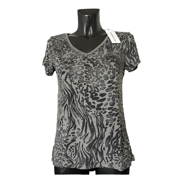 Grå mønstret t-shirt