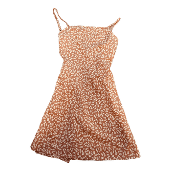 Pink floral mini dress