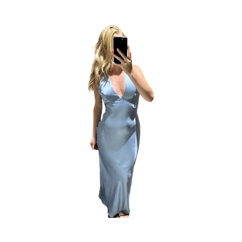 Vaaleansininen maksimekko