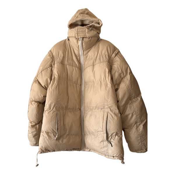 Beige convertible puffer jacket