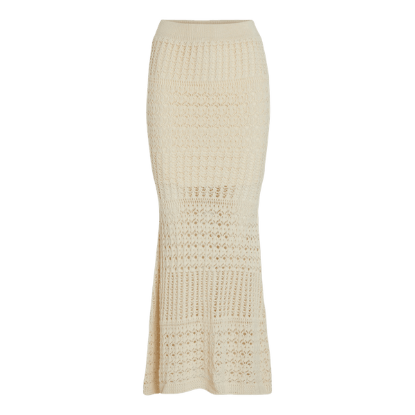 Beige neulottu maksihame