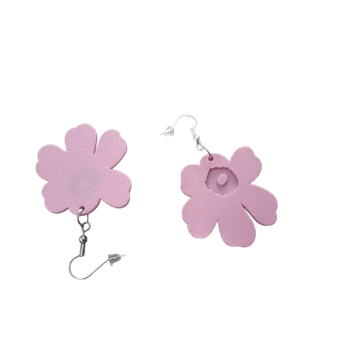 Vaaleanpunaiset kukka korvakorut