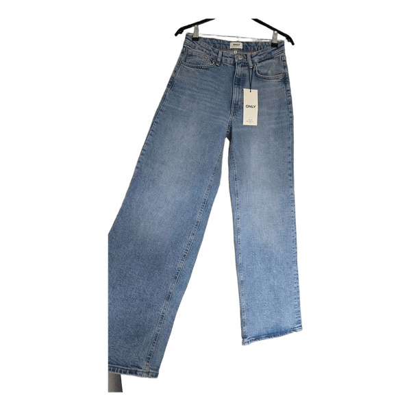 Blue wide leg jeans