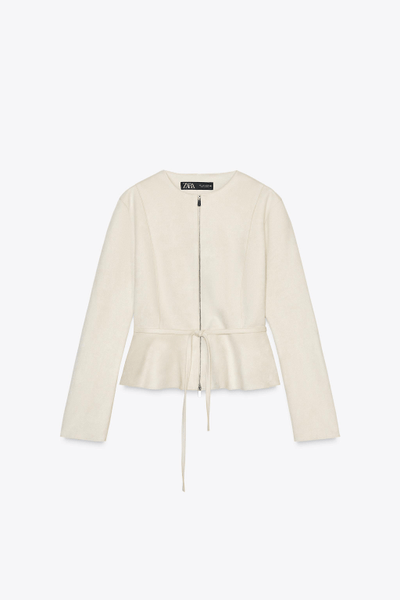 Faux suede jacket