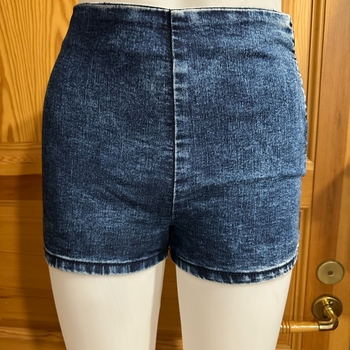 Blue denim shorts