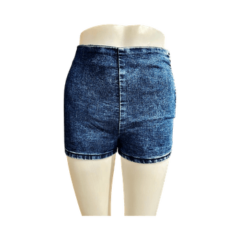 Blue denim shorts