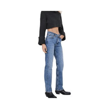 Mid waist straight jeans