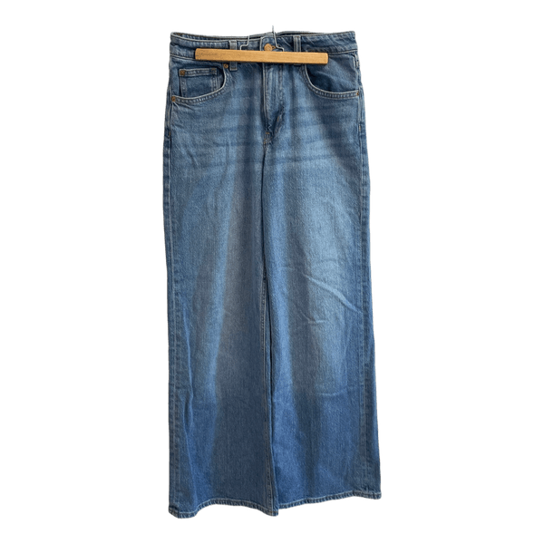 Blue wide leg jeans