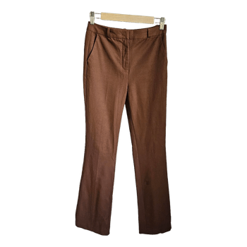 Mango Women's Brown Flared Trousers Size EU 36 UK 8 Smart Casual Office Pants