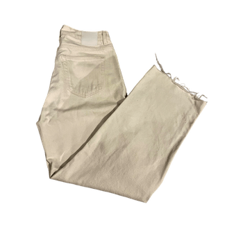 Beige wide-leg jeans