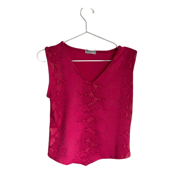 Pink ærmeløs top