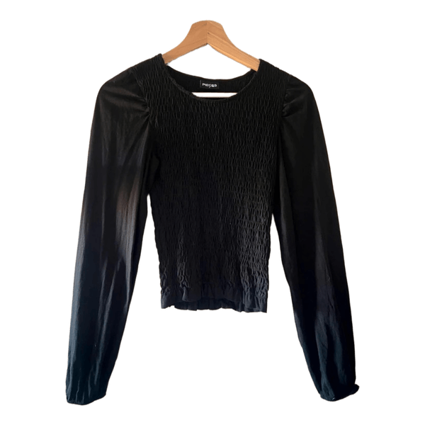Black long-sleeved top