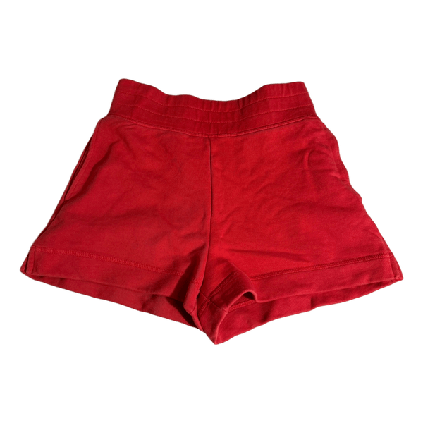 Red sweat shorts