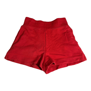 Red sweat shorts