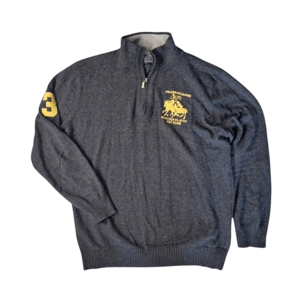 Vintage Polo Ralph Lauren Bleeker Team Knit (Size XXL Fits like M) Half Zip 1/4 Zip