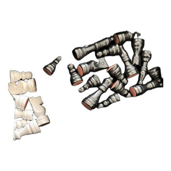 Chess set with board