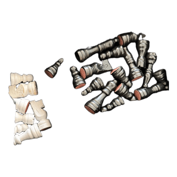 Chess set with board