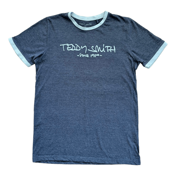 Teddy Smith Men's T-Shirt Blue - Size L (Fits M)