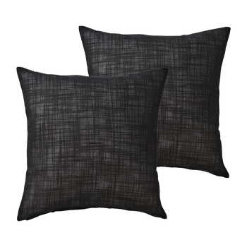 Black cushion covers, 2 pcs
