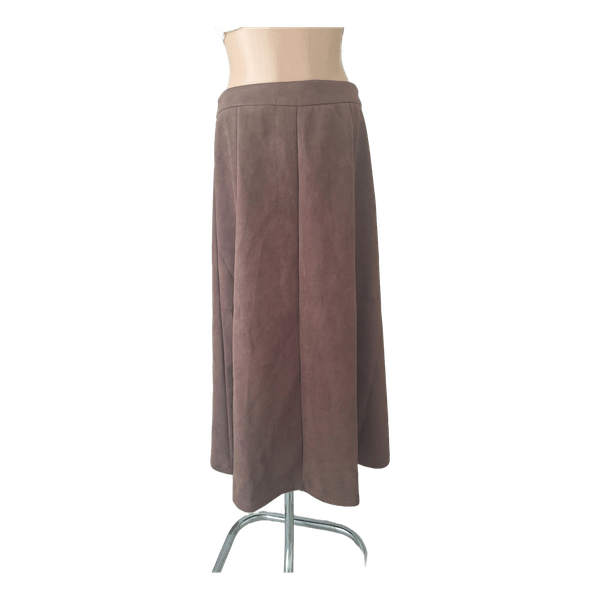 Brown midi skirt