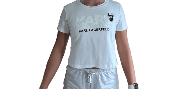 White Karl Lagerfeld t-shirt