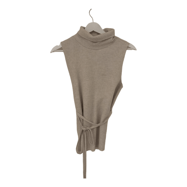 Beige stickad poloväst Zara