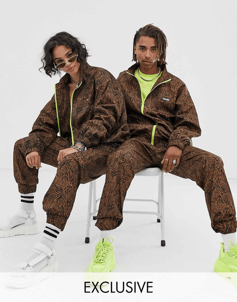 Animal Print Track Jacket