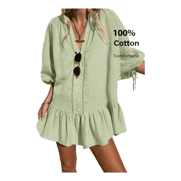 Light green cotton dress
