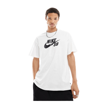 White Nike Sb Logo T-Shirt