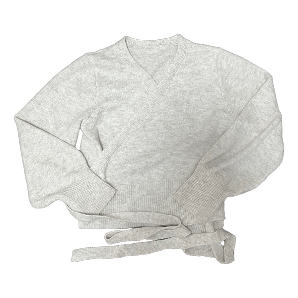 Grey wrap sweater