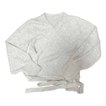 Grey wrap sweater