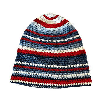 Striped knitted beanie