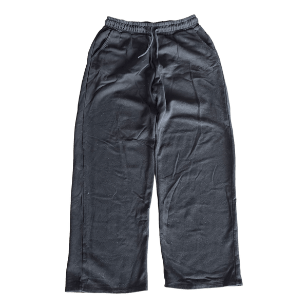 Black wide leg trousers