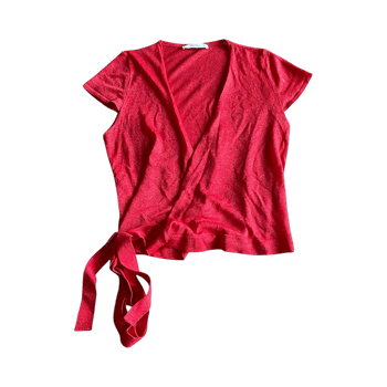 Red wrap top