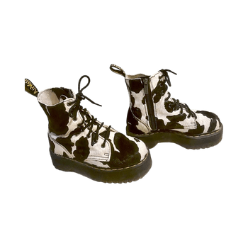 Dr. Martens Jadon Cow Print Platforms
